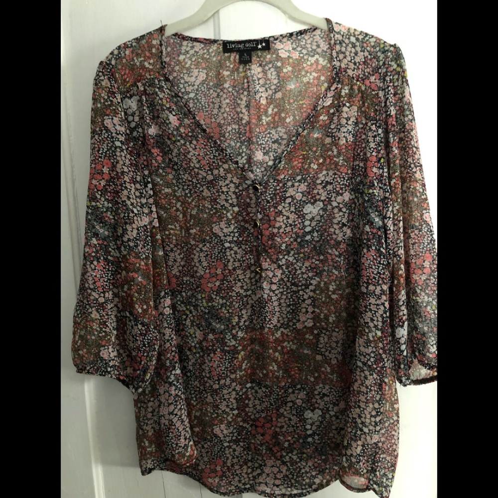 Floral chiffon top